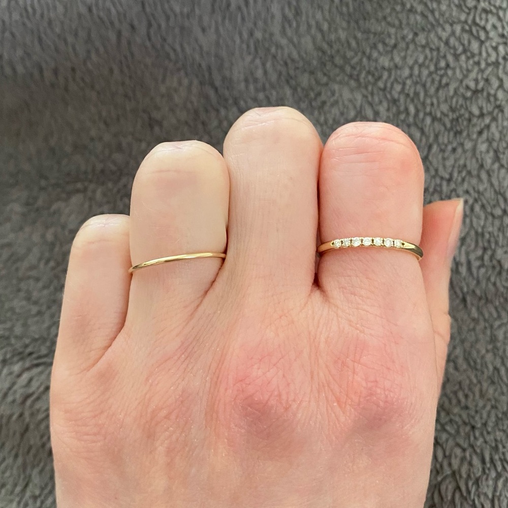 14K Gold & Diamond Stacker Rings - Picture 8 of 9